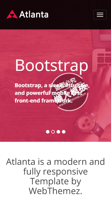 Atlanta应用程序开发触屏版自适应html5手机wap网站模板源码下载