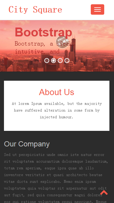 城市广场宽楼触屏版自适应手机wap网站模板源码下载