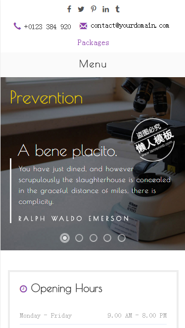 临床医学留学技术触屏版自适应手机wap网站模板源码下载