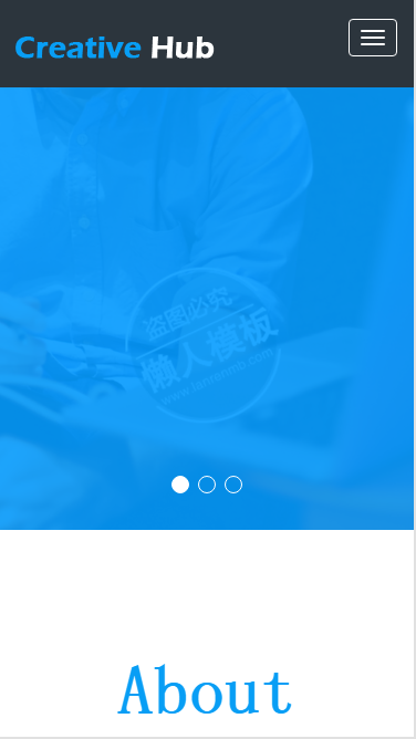 蓝色信息滚动效果公司触屏版自适应html5手机wap网站模板源码下载