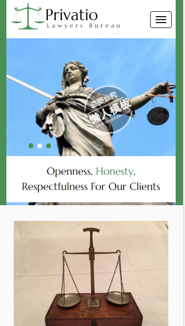 西方法律系列触屏版自适应html5手机wap网站模板源码下载