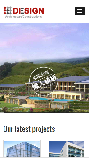 漂亮的房屋建筑施工触屏版自适应手机wap网站模板源码下载