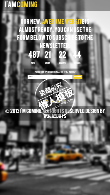 i’m coming 新开始触屏版自适应html5手机wap网站模板源码下载