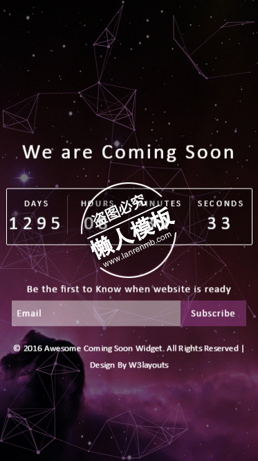 星座动态倒计时触屏版自适应html5手机wap网站模板源码下载