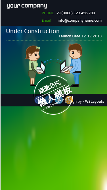 你公司网站正在建设中自适应html5手机wap网站模板源码下载