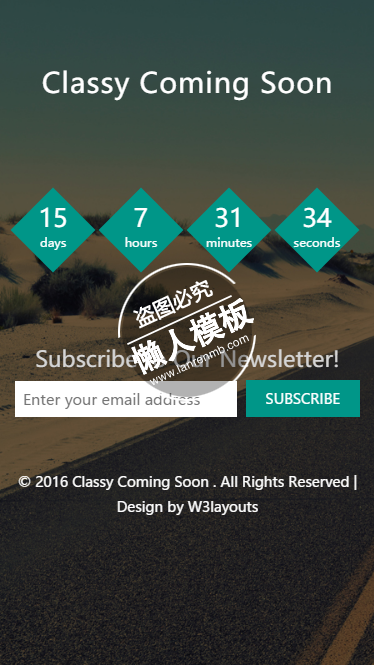 倒计时十五天触屏版自适应html5手机wap网站模板源码下载