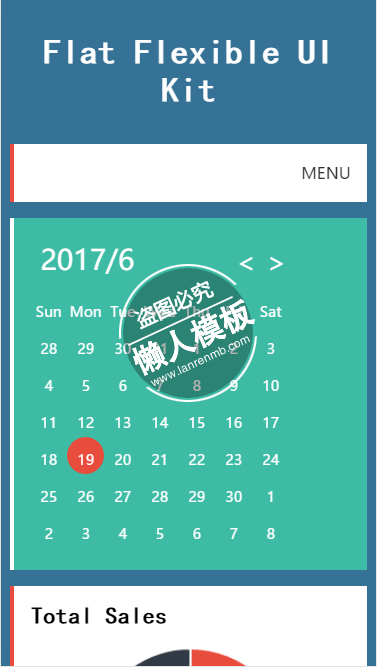 Flat Flexible UI Kit网站自适应html5手机wap网站模板源码下载