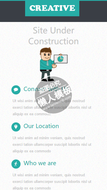 绿色公司介绍自适应html5网站正在建设中页面模板源码下载