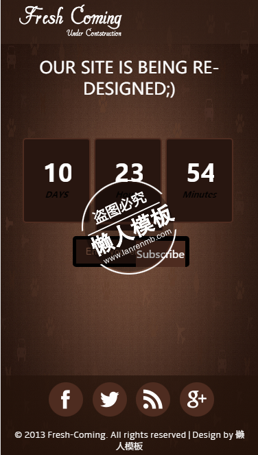 Graceful自适应html5网站正在建设中倒计时页面模板源码下载