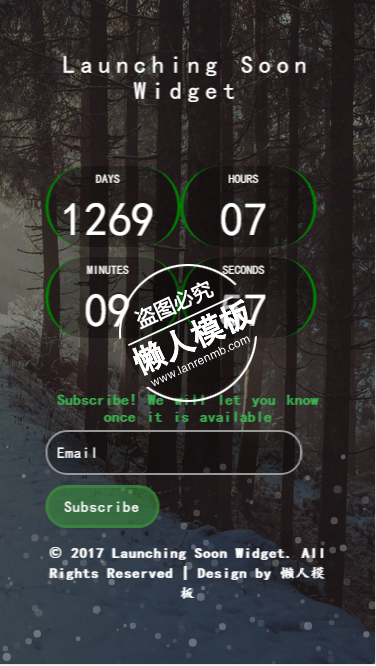 森林动态背景图html5网站正在建设中倒计时页面模板源码下载