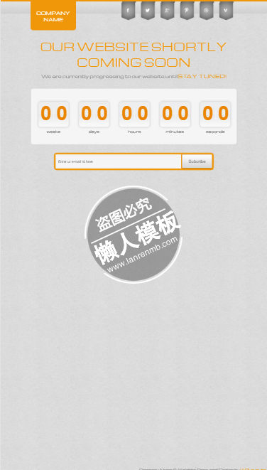 Free Lorenzo黄色html5网站正在建设中倒计时页面模板源码下载