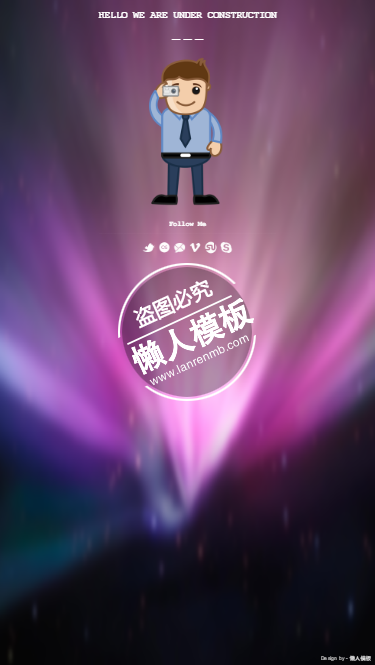 Free Photographerhtml5网站正在建设中倒计时页面模板源码下载