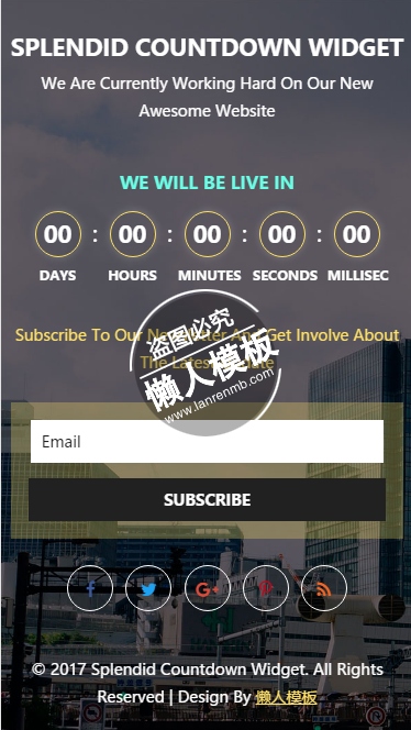 Splendid Countdown html5网站正在建设中倒计时页面模板下载