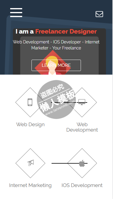 Freelance设计家html5手机wap个人简历工作室网站模板源码下载