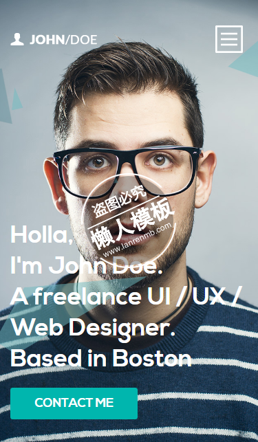 john-doe介绍html5手机wap个人简历工作室网站模板源码下载