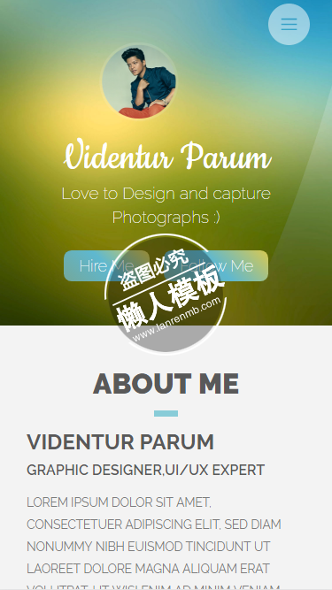 vitendur parum html5手机wap个人简历工作室网站模板源码下载