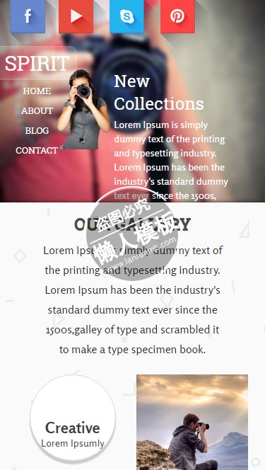 The Spirit Website html5手机个人简历工作室网站模板源码下载