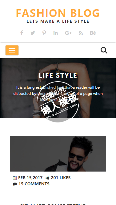 Fashion Blog自适应html5手机wap学生个人博客网站模板源码下载