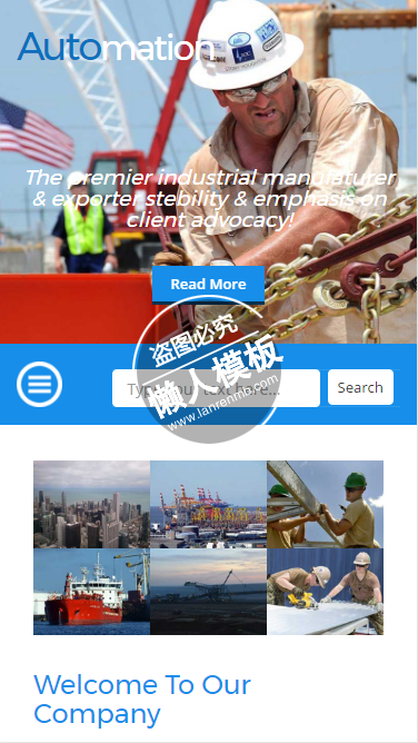 Automation海上船只制造html5手机wap工业企业制品网站模板下载