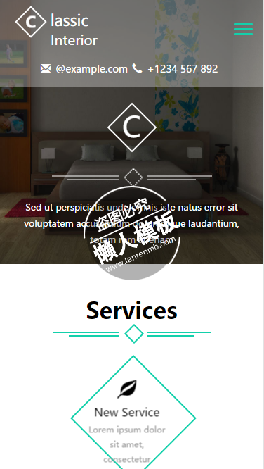 Classic Interior简约html5手机家居设计家具网站模板免费下载