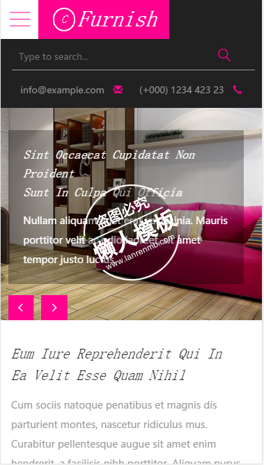 Furnish专业家装html5手机wap家居设计家具网站模板免费下载