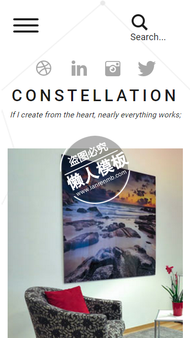 Constellation家装特写html5手机家居设计家具网站模板免费下载