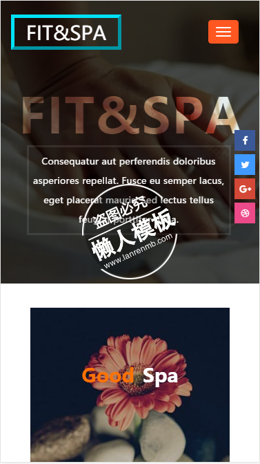 Fit&Spa动态背景图html5手机wap美容美发女性网站模板免费下载