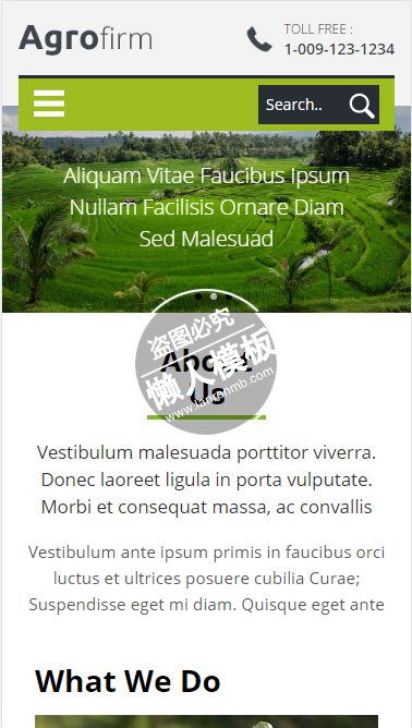 AGROFIRM幻灯切换html5手机wap生态农业企业网站模板免费下载