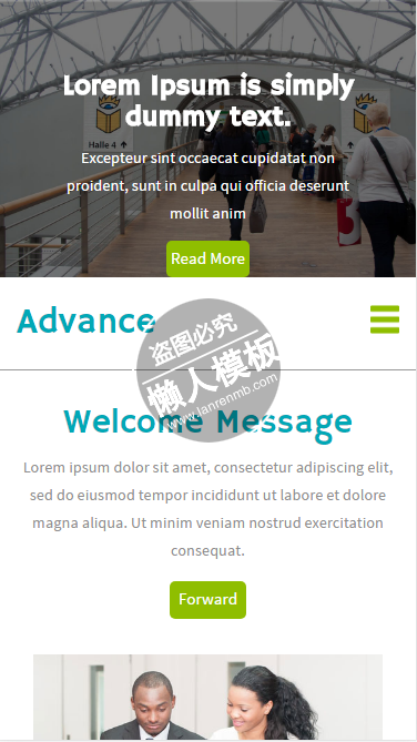 Advance商务公司html5手机wap企业网站模板免费下载