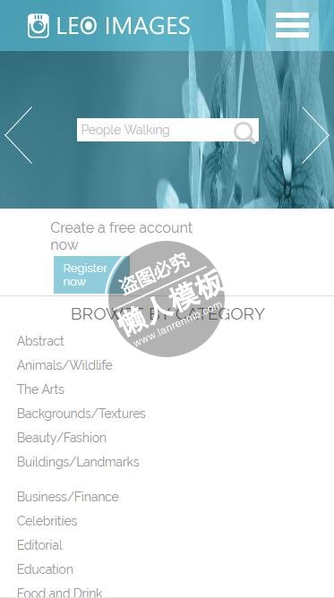 Leoimages自然拍照艺术html5手机摄影图片相册网站模板免费下载