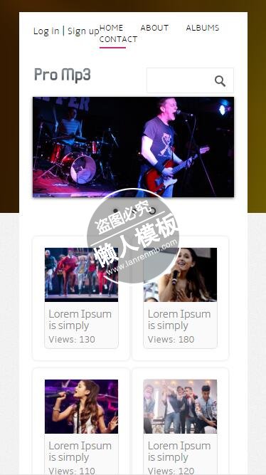 ProMp3音乐集购买html5手机wap在线音乐网站模板免费下载