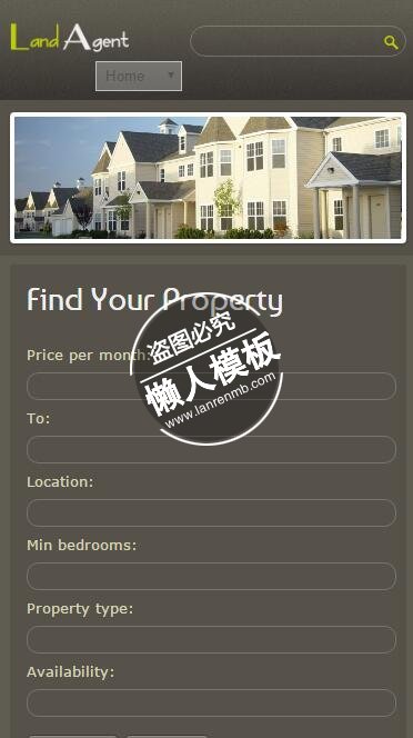 Land-Agent房屋调查表触屏版html5手机wap房地产网站模板下载