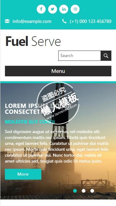 Fuel Serve国外大型工厂html5手机wap工业企业制品网站模板下载