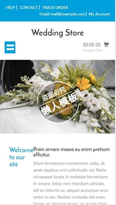 Wedding Store婚礼商店html5婚庆公司手机wap网站模板免费下载