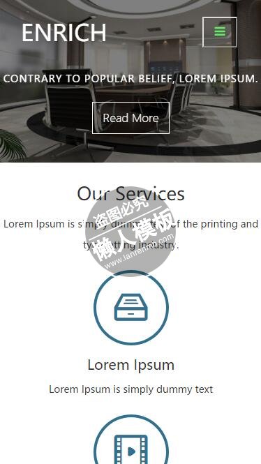 Enrich豪华装饰html5家居设计家具手机wap网站模板免费下载