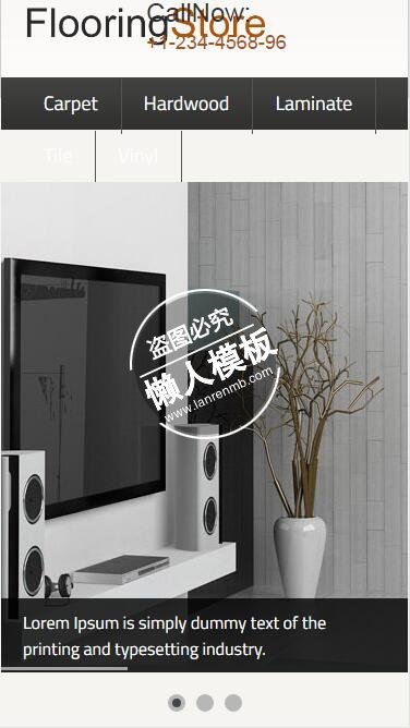 FlooringStore大图切换html5家居设计家具手机网站模板免费下载