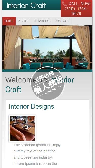 Interior-Craft露天设计html5家居设计家具手机网站模板免费下载