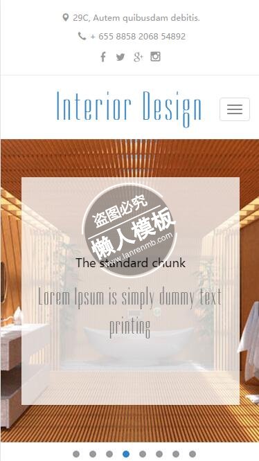 Interior Design新潮设计html5家居家具手机网站模板免费下载