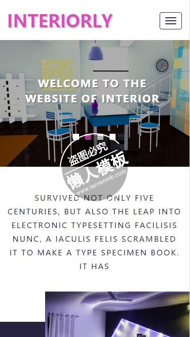Interiorly色彩缤纷装饰html5家居设计家具手机网站模板免费下载