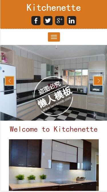 Kitchenette厨房各式设计html5家居家具手机wap网站模板免费下载