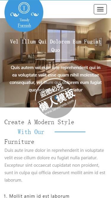 Trendy Furnish团队介绍html5家居设计家具手机网站模板免费下载