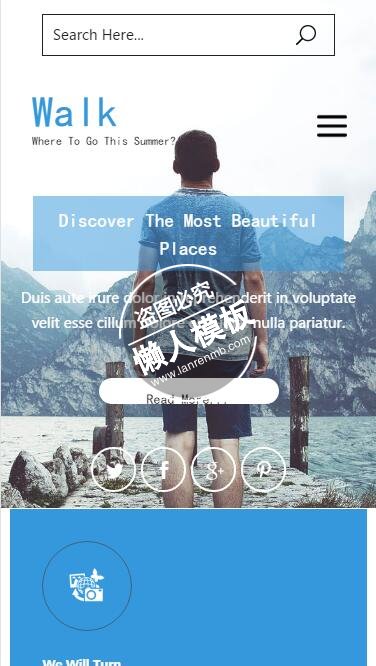 Walk a Travel徒步旅行html5旅行社旅游手机wap网站模板免费下载