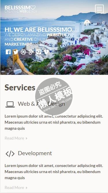 Belisssimo卡通及房屋设计html5公司企业手机网站模板免费下载