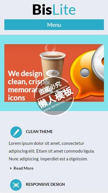 Bislite图标设计团队html5公司企业手机wap网站模板免费下载