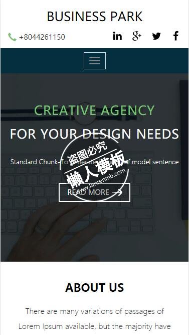 Business Park商务公园html5公司企业手机wap网站模板免费下载