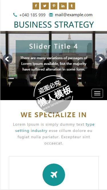Business Strategy商业舞台html5公司企业手机网站模板免费下载