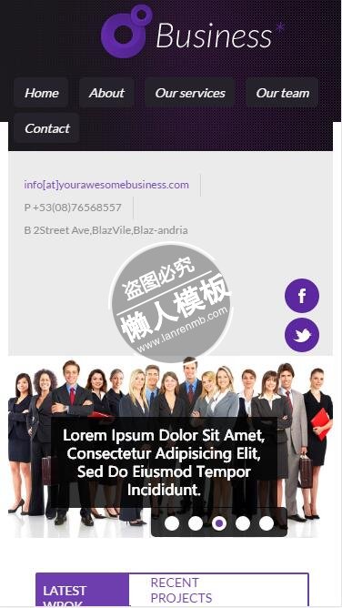 business商业交流站html5公司企业手机wap网站模板免费下载