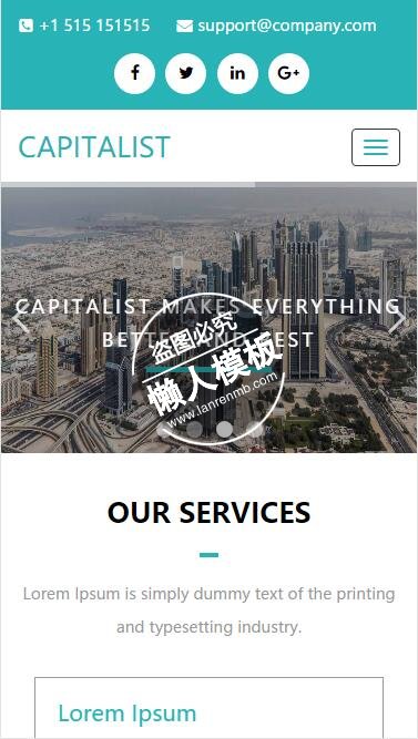 Capitalist城市设计建设html5公司企业手机wap网站模板免费下载