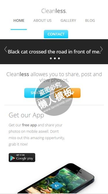 Cleanless手机app制作html5公司企业手机wap网站模板免费下载