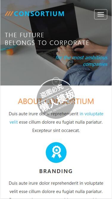 Consortium网页设计师html5公司企业手机wap网站模板免费下载
